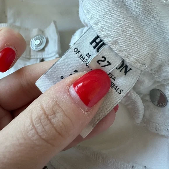 Hudson Nico Dreamer Denim in White Distressed - Picture 10 of 11